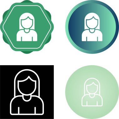 Kadın kullanıcı simgesi beyaz arkaplanda izole edildi. kullanıcı profili işareti. vektör illüstrasyonu 