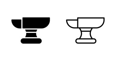 Beyaz arkaplanda izole örs simgeleri, vektör illüstrasyonu  