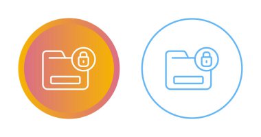 Güvenli dizin simgeleri ayarlandı, vektör illüstrasyonu 