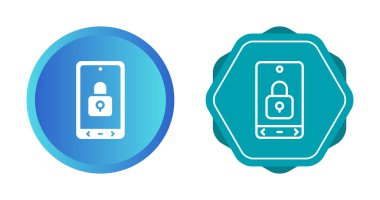 kilitlenmiş ekran ağ simgesi vektör illüstrasyonu