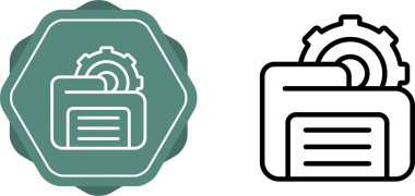 Dizin Yönetimi web simgesi vektör illüstrasyonu