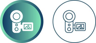 Arayüz tasarımı için yüksek kaliteli ince simgeler, video kamera