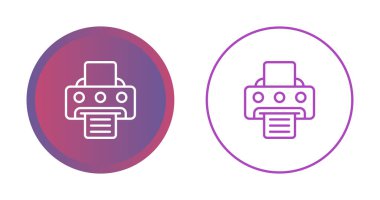 Yazıcı simgeleri ayarlandı. Web basit illüstrasyonu