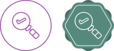 Büyütme cam kontrol işareti ağ vektör illüstrasyonuName