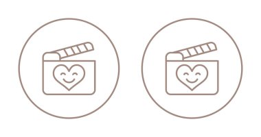 Romantik komedi web simgesi vektör illüstrasyonu