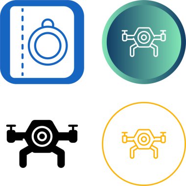 drone web icons simple illustration clipart