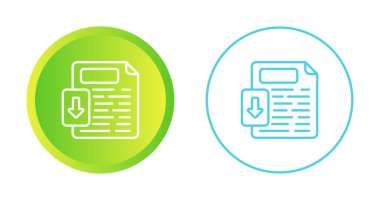 belge simgeleri ayarlandı, vektör illüstrasyonu basit tasarım