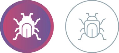 Böcek simgeleri ayarlandı, vektör illüstrasyonu