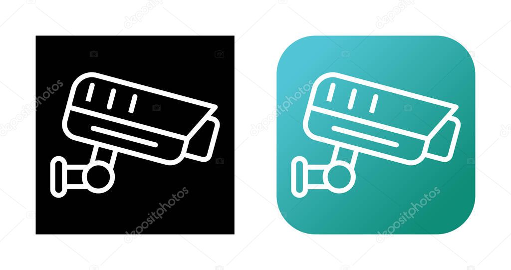 Fixed CCTV, Security Camera Icons set, Vector Template Illustration Design