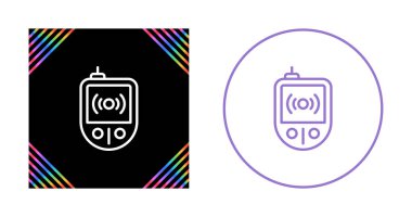 RFID Okuyucu Web simgesi vektör çizimi