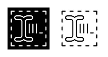 beyaz arkaplanda izole edilmiş metin simgeleri, vektör illüstrasyonu 
