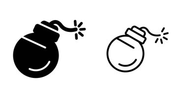 bomba web simgeleri vektör illüstrasyonu