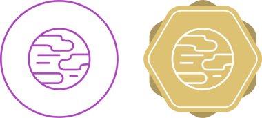 Gezegen web simgesi vektör illüstrasyonu