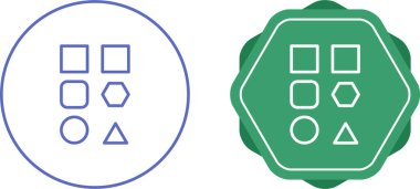 Şekil simgeleri ayarlandı, vektör illüstrasyonu