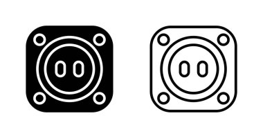 soket ağ simgesi vektör illüstrasyonu