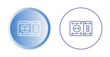 GFCI Outlet ağ simgeleri seti, vektör illüstrasyonu