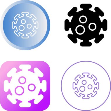 Coronavirüs simgeleri ayarlandı, vektör illüstrasyonu