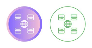 Sunucu simgelerine sahip ağ simgeleri