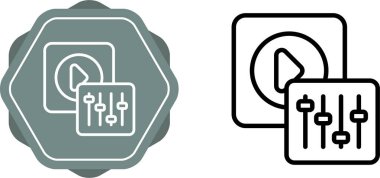 eşitleyici ve çalma simgeleri seti, modern tasarım uygulamaları için mükemmel.