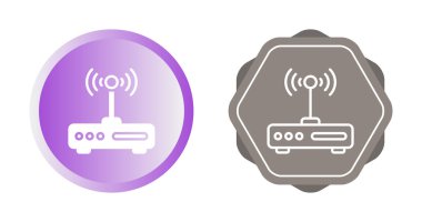 kablosuz yönlendirici simgeleri ayarlandı, vektör illüstrasyonu 