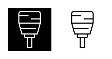 Beyaz arkaplanda iki elektrik prizi simgesi