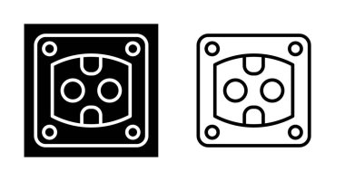 soket ağ simgesi vektör illüstrasyonu