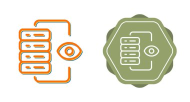 Sunucu ve göze sahip veri güvenlik simgeleri