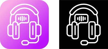 kulaklık simgeleri ayarlandı, vektör illüstrasyonu