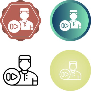 İnsan avatar simgeleri seti, vektör illüstrasyonu basit tasarım