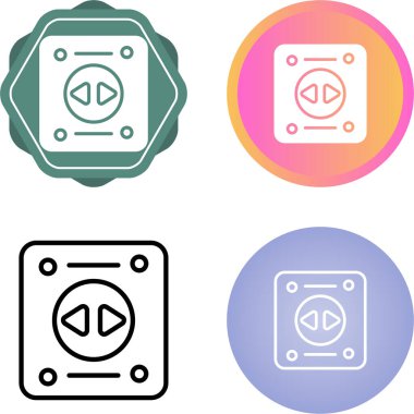 Dört renkli ortam oynatıcı simgesi