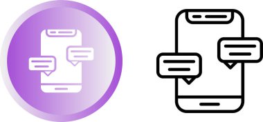 İleti simgeleri ayarlandı, vektör illüstrasyonu