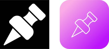 Pin Simgeleri Düz Biçimli ayarla. Vektör İzole Tasarım Elementleri