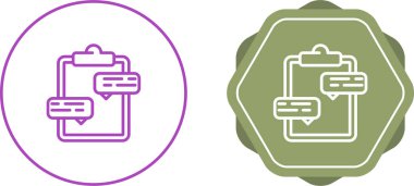 Konuşma baloncukları olan pano web simgesi vektör illüstrasyonu