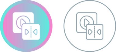 set of play buttons icons on white background, vector illustration   