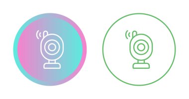 Bebek monitörü ağ ikonu vektör çizimi