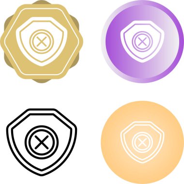 Güvenlik simgesi belirtilmedi, vektör illüstrasyonu