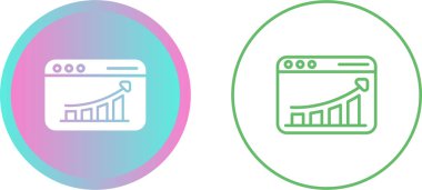 beyaz arkaplanda izole edilmiş çizgi pasta grafiği bilgi simgesi. 