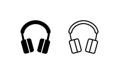 Kulaklıklar web simgeleri, vektör illüstrasyonu