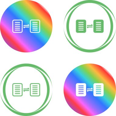 belge simgeleri ayarlandı, vektör illüstrasyonu basit tasarım
