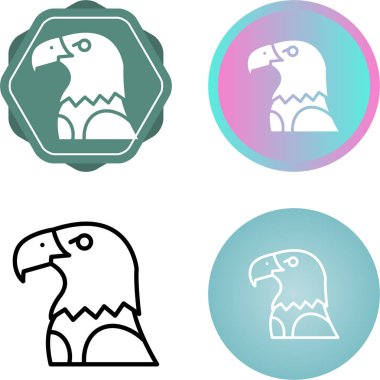 kartal başı simgeleri ayarlandı, vektör illüstrasyonu 