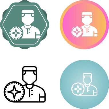 İnsan avatar simgeleri seti, vektör illüstrasyonu basit tasarım