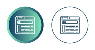 Web sayfası ikon vektör illüstrasyonu