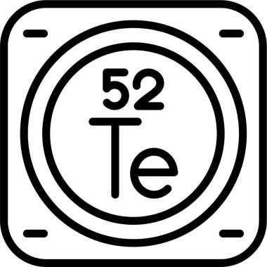 Periyodik tablonun kimyasal elementinin web illüstrasyonu