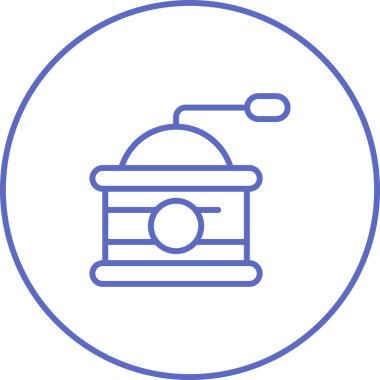 Kahve öğütücü web simgesi, basit vektör illüstrasyonu