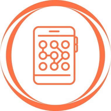 Akıllı telefon simgesinin vektör illüstrasyonu 