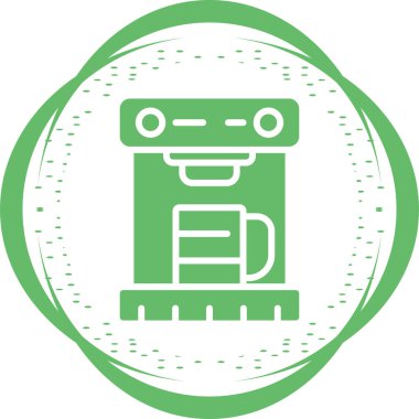 Kahve Makinesi web simgesi, basit vektör illüstrasyonu