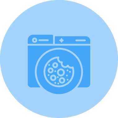 Web sitesi kurabiye simgesi, vektör illüstrasyonu basit tasarım