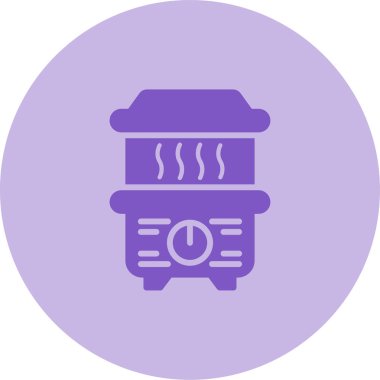 Steamer simgesinin basit vektör illüstrasyonu