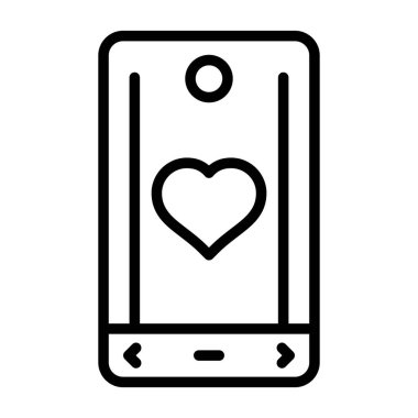 Akıllı telefon simgesinin vektör illüstrasyonu 