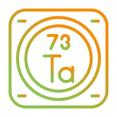 Periyodik tablonun kimyasal elementinin web illüstrasyonu